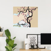 Fuji und Sakura Poster (Heimbüro)