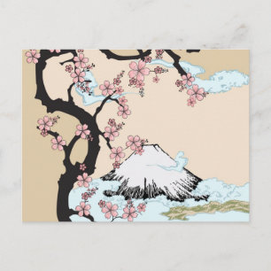 Fuji und Sakura Postkarte