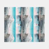 Fuji und Snowman Fleecedecke (Vorderseite (Horizontal))