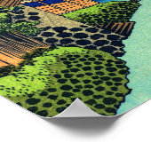 Fuji Under Mannen Bridge bei Fukagawa Hokusai Poster (Ecke)