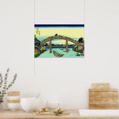Fuji Under Mannen Bridge bei Fukagawa Hokusai Poster (Küche)