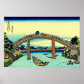 Fuji Under Mannen Bridge bei Fukagawa Hokusai Poster (Vorne)