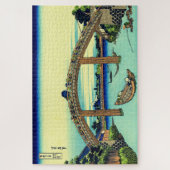 Fuji Under Mannen Bridge bei Fukagawa Hokusai Puzzle (Vertikal)