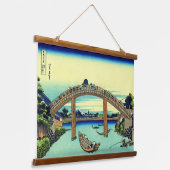 Fuji Under Mannen Bridge bei Fukagawa Hokusai Wandteppich Mit Holzrahmen (Gewinkelt)