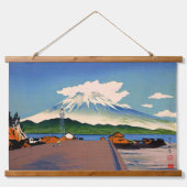 Fuji von der Straße Tokuriki Tomikichiro Wandteppich Mit Holzrahmen (Vorne)