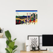 Fuji Von Senju in der Provinz Musachi Hokusai Poster (Heimbüro)