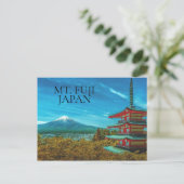 Fuji Vulkan Japan Pagoda Postkarte (Stehend Vorderseite)