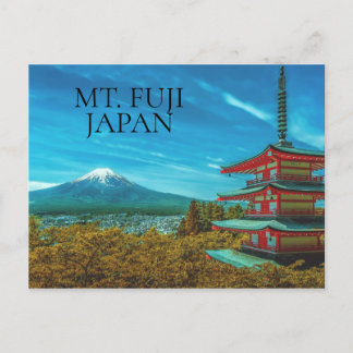 Fuji Vulkan Japan Pagoda Postkarte