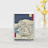 Fujikawa von Ando, Hiroshige Ukiyoe Karte (Gelbe Blume)