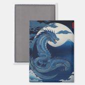 Fujis Mond-Drache-Magnet Magnet (Vorderseite/Rückseite)