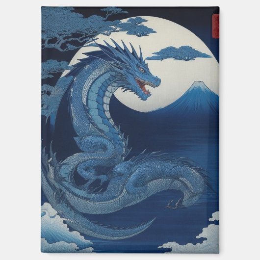 Fujis Mond-Drache-Magnet Magnet (Vorderseite)