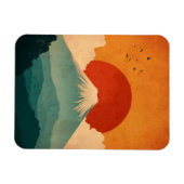 Fujisan im Vintage-Stil Magnet (Horizontal)