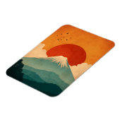 Fujisan im Vintage-Stil Magnet (Linke Seite)