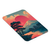 Fujisan im Vintage-Stil Magnet (Rechte Seite)