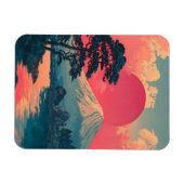 Fujisan im Vintage-Stil Magnet (Horizontal)
