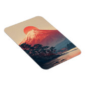 Fujisan im Vintage-Stil Magnet (Rechte Seite)