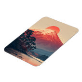 Fujisan im Vintage-Stil Magnet (Linke Seite)
