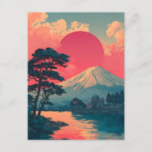 Fujisan im Vintage-Stil