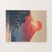 Fujisan im Vintage-Stil Puzzle (Horizontal)
