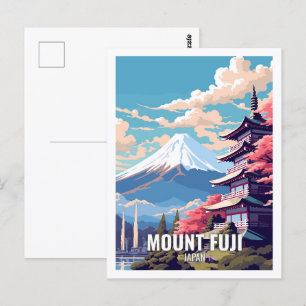 Fujisan Japan Berühmte Reiseziele Postkarte