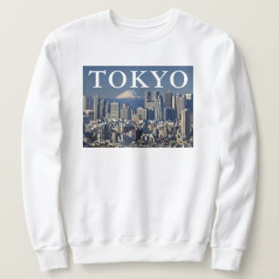 Fujisan Skyline des Bezirks Shinjuku, Tokio, Jap Sweatshirt