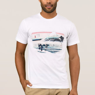 Fujisan- und Reis-Felder Ukiyo-e durch Hiroshige T-Shirt