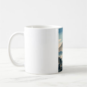 Fujisan Vintage Original Mugs mit Künstlerentwurf Kaffeetasse
