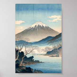 Fujiyama Vintage Original Poster im Künstlerdesign