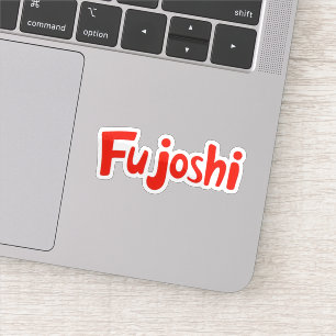 Fujoshi Red Fan Slogan Aufkleber
