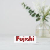 Fujoshi Simple Red Slogan Mini Visitenkarte (Stehend Vorderseite)