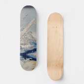 Fukagawa Lumberyards in Snow Vintag Ukiyo-e Skateboard (Vorderseite)