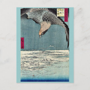 Fukagawa susaki jumantsubo von Ando, Hiroshige Postkarte