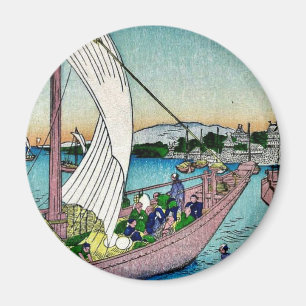 Fukeiga durch Ando, Hiroshige Ukiyoe Magnet