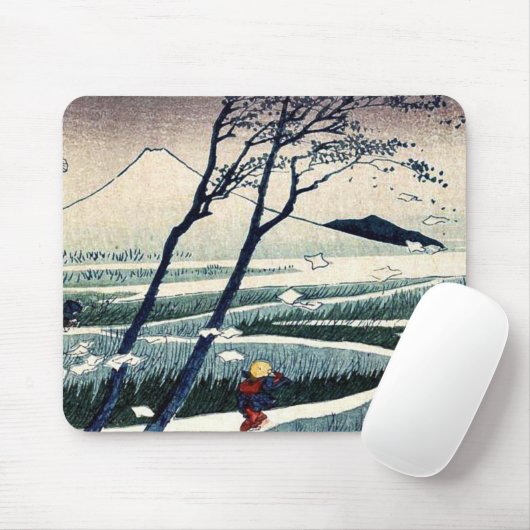 Fukeiga durch Katsushika, Hokusai Ukiyoe Mousepad (Mit Mouse)