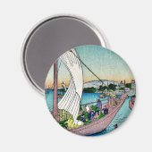 Fukeiga von Ando, Hiroshige Ukiyoe Magnet (Vorderseite/Rückseite)
