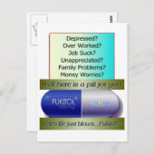 Fukitol, Arbeit ist zum Kotzen, überarbeitet, kein Postkarte (Vorne/Hinten)