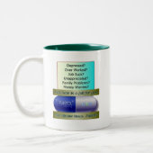 Fukitol, Job ist zum Kotzen, über gearbeitet, Zweifarbige Tasse (Links)