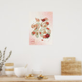 Fuku: Calligraphy "Good Fortune"260020230 Poster (Küche)