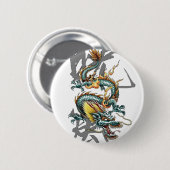 Fuku-Riu Japaner-Drache Button (Vorne & Hinten)