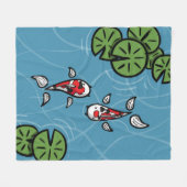 Fuku und Heiwa das Koi Fleece Blanket (Vorderseite (Horizontal))