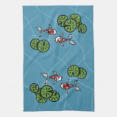 Fuku und Heiwa das Koi Handtuch (Vertikal)