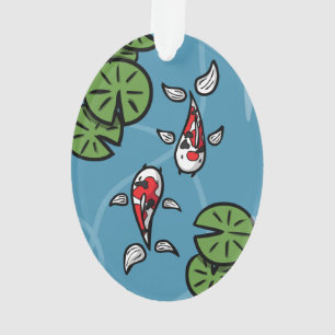 Fuku und Heiwa die Koi-Acrylschmuck Ornament