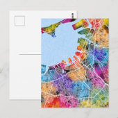 Fukuoka Japan City Map Postkarte (Vorne/Hinten)