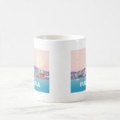 Fukuoka Japan Pastel Travel Kaffeetasse (Mittel)