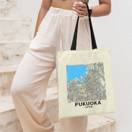 Fukuoka, Japan, Stadtplan-Tasche Tragetasche