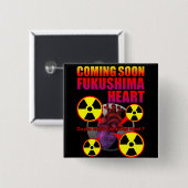 Fukushima heart button (Vorne & Hinten)