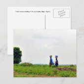 Fulani Woman im Grünen Postkarte (Vorne/Hinten)