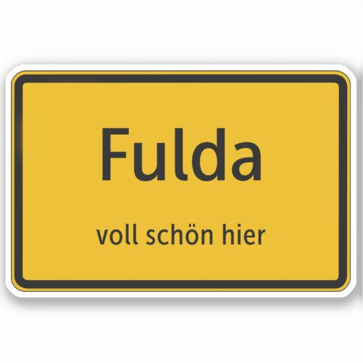 Fulda Aufkleber Sticker Autoaufkleber (Vorderseite)