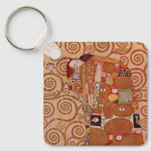 Fulfillment by Gustav Klimt, Vintage Art Nouveau Schlüsselanhänger (Vorderseite)