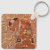 Fulfillment by Gustav Klimt, Vintage Art Nouveau Schlüsselanhänger (Rückseite)